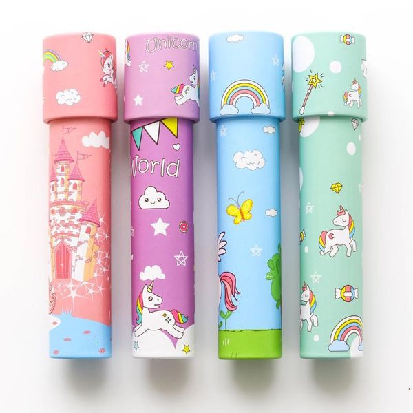 

unicorn flamigo kids kaleidoscope toy children educational toys science telescope lens sensory toddler toys kids birthday gifts