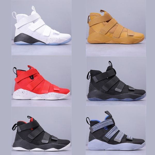 

2019 new soldier xi 11 navy blue men basketball shoes drop shipping famous mens basketball shoes size 7-12, White;red