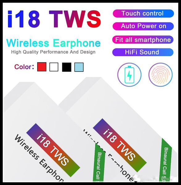 

I18 tw touch5 0 wirele bluetooth headphone upport pop window tereo earphone earbud auto power on auto paring touch u ing