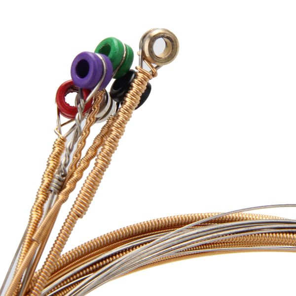 

1 set multicolored ends ball stainless steel string for acoustic folk guitar