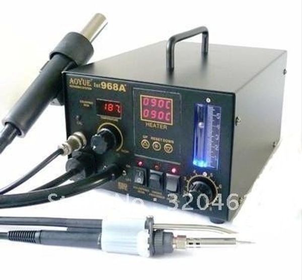 

220v aoyue 968a+ multi-function solder station smd air 3in1 repa& rework station soldering irons & welding iron