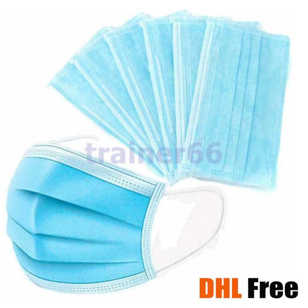 

dhl 50pcs disposable masks masks 3 layers thick dust protection your health proof spray filtration dust shopping