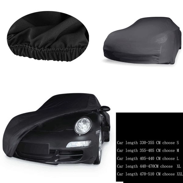 

custom car cover dustproof elastic black car cover surface protector indoor high stretch full