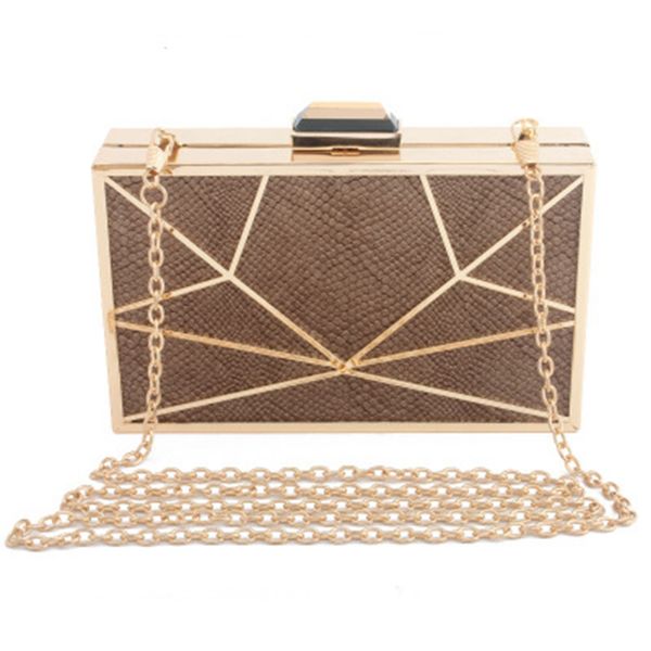 

european and american style fashion clutch bag slung shoulder small square bag geometric pattern wild dinner female