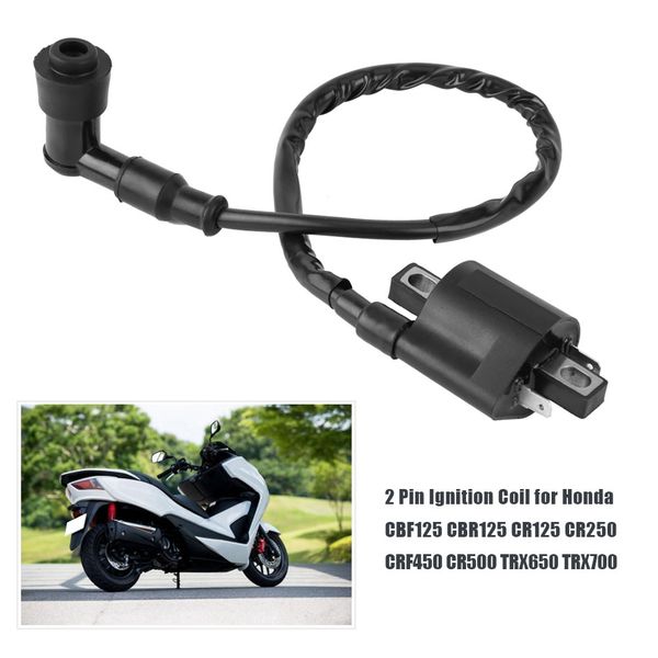 

large displacement 2 pins ignition coil for cbf125 cbr125 cr125 cr250 crf450 cr500 trx650 trx700