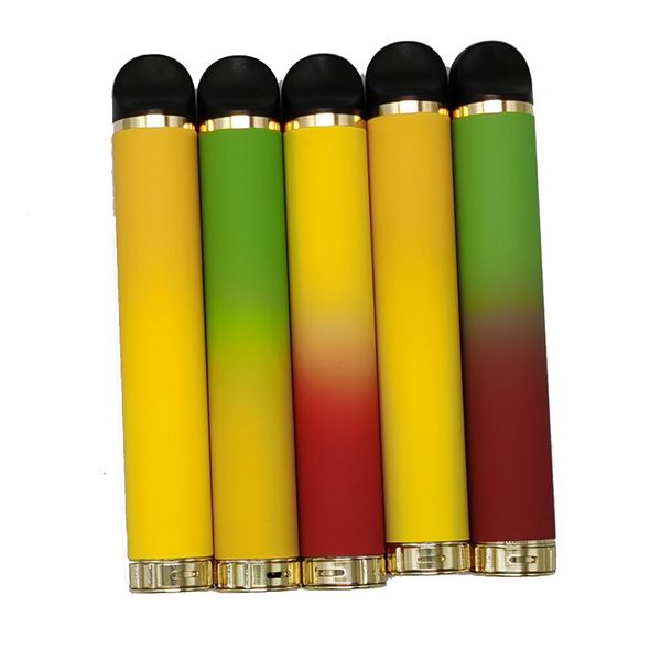 

1000 затяжек Одноразовая 4мл Бобы Vape Pen устройства Pod Картриджи E-сигареты комплекты Пустые Испаритель 600mah батареи Упаковка 5% потока Выполнено на заказ