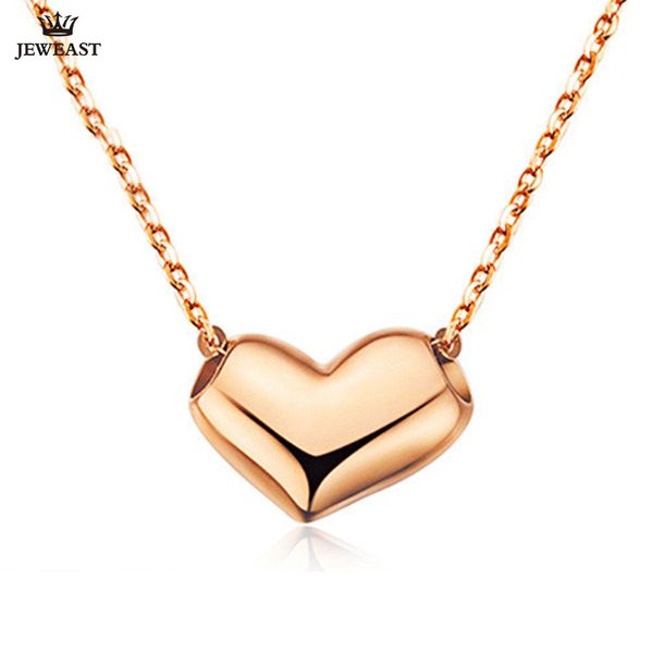 

18k pure gold pendant real au 750 solid gold charm nice glossy heart upscale trendy classic party fine jewelry sell new 2020, Silver