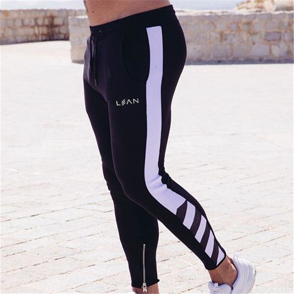 

dermspe spring men pants fashion men pants casual slim fit mens joggers sweatpants pantalon homme clothes 2019, Black