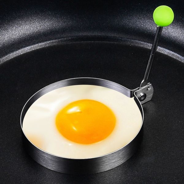 

stainless steel fried egg mold with handle non-stick egg ring egg shaper pancake mold cooking baking omelet moulds kitchen tools