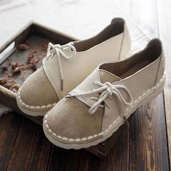 

2020 ретро шнуровка нескользящей casual женщина flats скольжение на half drag круглого toe женщин квартира весна осень кроссовки женской обу, Black