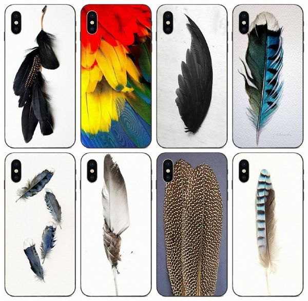 

tongtrade] pink bird feather case for iphone 11 pro x xs max 8s 8 7s 7 6 plus galaxy s9 a10e a10s huawei p8 sony xperia xa1 drop proof case