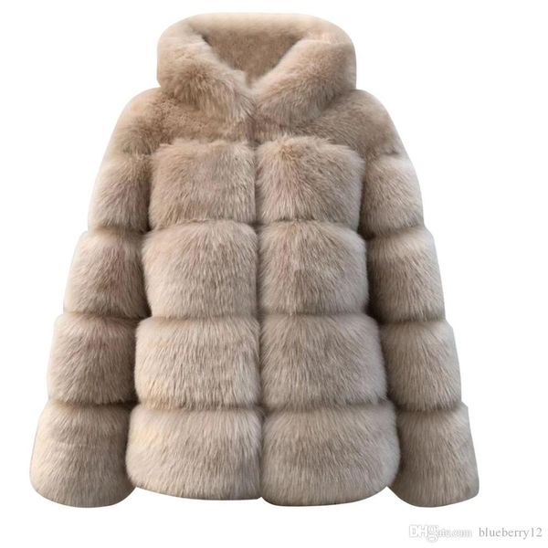 Plus size solide donne visone invernale con cappuccio giacche in pelliccia sintetica calda giacca sportiva spessa cappotto caldo