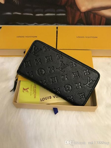 

3749 0 5757 bag fashion men women clutch genuine leather wallet with box 60015 60017, Red;black