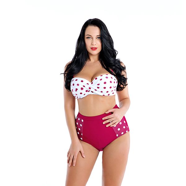 

swimall 2019 wave point bikini set summer new push plus size high waist split swimwear bathing suits beach wear bodysuit, White;black