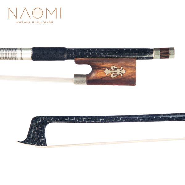 

naomi 4/4 carbon fiber violin bow silver braided w/ox frog for 4/4 violin horsehair violin parts & accessories new