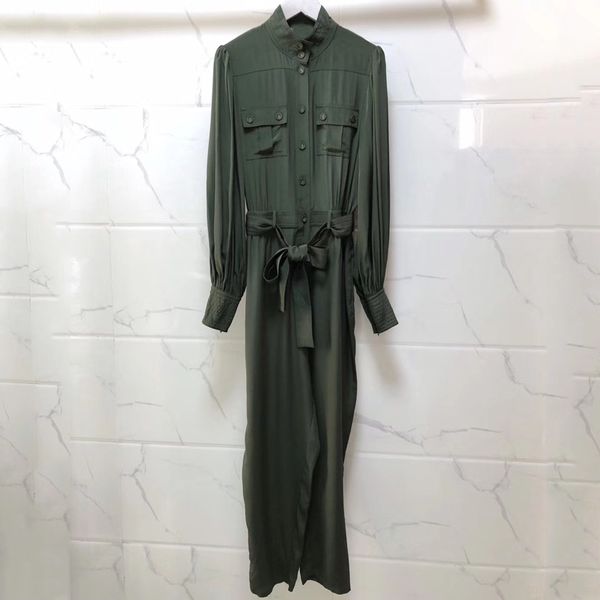 

solid bodycon jumpsuit women romper long sleeve bodysuit women o neck button elegant full length jumpsuit, Black;white