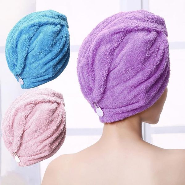 

bathroom accessories home soft dry hair shower cap for fiber material 3 piece set of wrapped towel bathroom tool wholesale