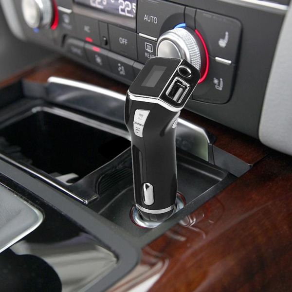 

wireless 2 in 1 car kit mp3 player hands-call wireless fm transmitter car charger for mobile phone for ipad