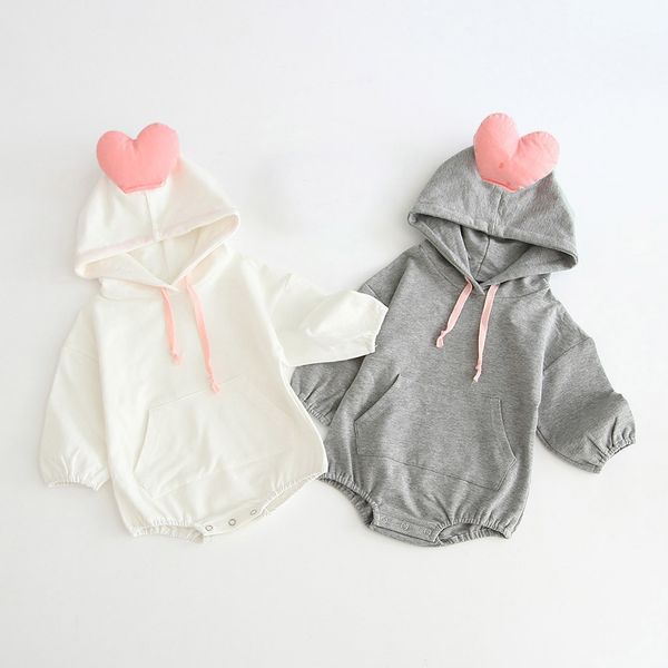 

babys romper long sleeve toddler infant baby girls clothes 3d love shape hooded romper jumpsuit baby girl outfit clothes, Blue