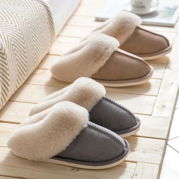 

sagace couples women house slippers men warm slip on comfortable floor home slippers indoor shoes casual shoes slipper flat, Black
