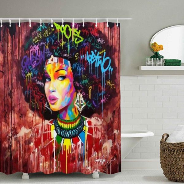 

woman print bathroom shower curtain bathroom partition curtain comes with hooks multiple sizes available