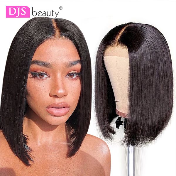 

brazilian lace wig straight short bob lace front wigs human hair wigs for women pre-plucked with baby hair frontal wig, Black;brown