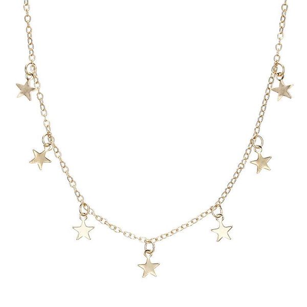 

x36 boho star moon multi layer pendant necklace for women 2018 bohemian flower necklaces vintage fashion collar costume jewelry, Silver