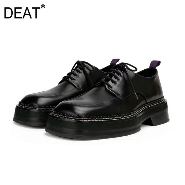 

deat] 2020 round toe bandage black casual pu leather single shoes high heels shoes women new spring autumn fashion tide 10f820