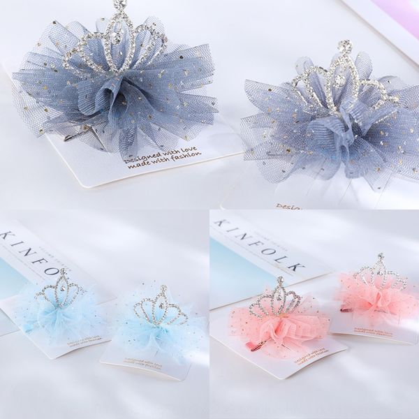 

children's hairpin headband children hairpin series crown side clip hair accessories shiny mesh princess series, Slivery;white