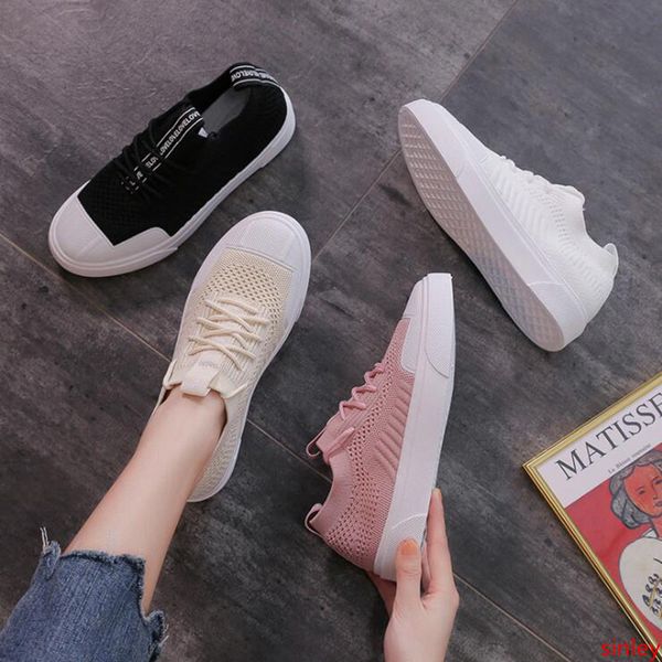 

new women casual sneaker pure white all-match fashion womens outdoor shoes triple black pink beige mesh cloth shoes size 36-39