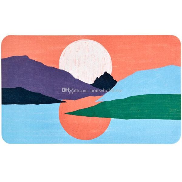 

designer original design sunset afterglow bathroom anti-slip mat bathroom floor mats door mat door into the door ultra-thin decoration idea
