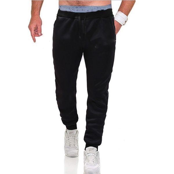 

pantalones deportivos de alta calidad para hombres de moda, pantalones deportivos, casuales, ajustables, Black;blue