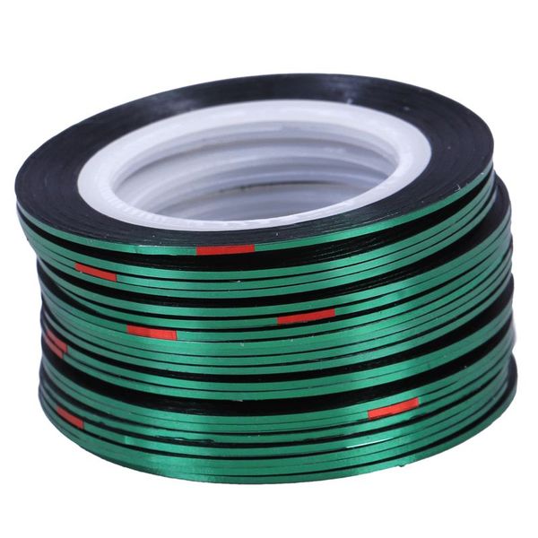 

20pcs nail stickers thread strips striping tape sticker manicure nail art tapes green, Black