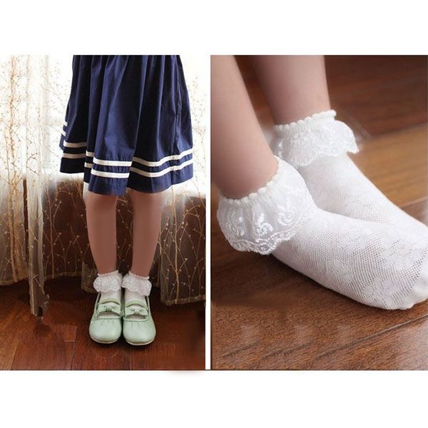 

baby socks sweet kids toddlers girls pierced lace soft cotton children's socks durable hosiery yjs dropship, Pink;yellow