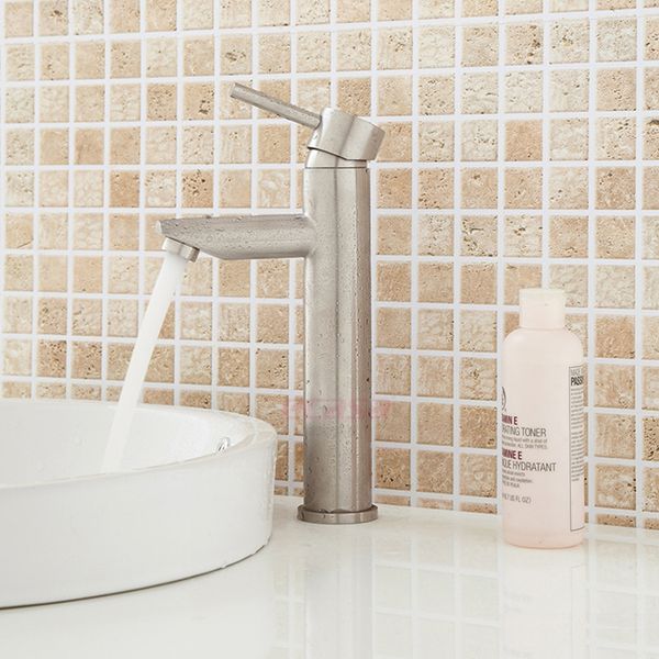 

sus304 stainless steel eco-friendly desk mounted cold water faucet sink tap basin mixer