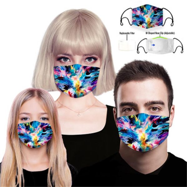 Amazon transfrontaliera vende maschere per il viso stampate in 3D con panno di cotone PM2.5 per uomini e donne per prevenire la polvere
