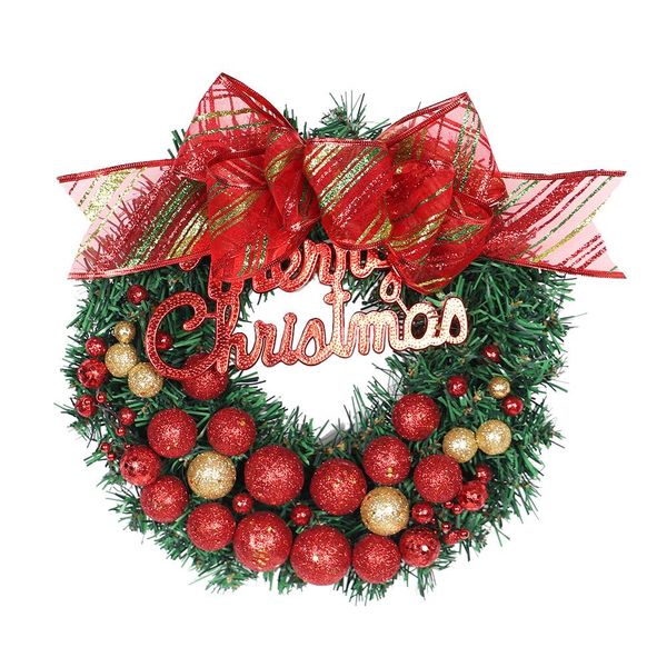 

christmas wreath home window door decoration christmas balls red gradient wreath decorations guirnalda navidad