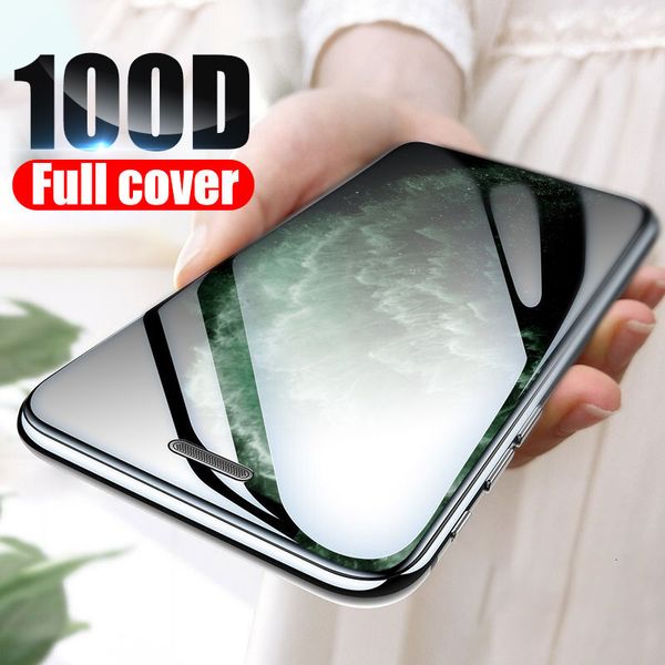 

ZNP 100D Screen Protector закаленное стекло для iPhone 7 8 6 6s Plus 11 Защитное стекло на iPhone Для X XS 11 P