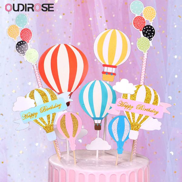 

air balloon cloud cake er decoration happy birthday cake flags birthday wedding party supplies dessert table decor