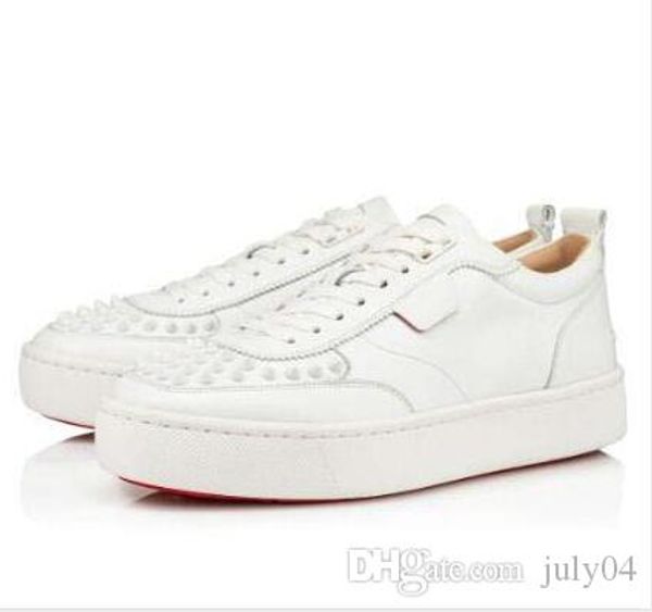 

designer shoes happyrui spikes studded spikes fashion red suede leather mens flat bottoms luxury shoes party lovers sneakers a4, Black