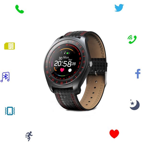 

smart watch support sim card camera bluetooth smartwatch sport fitness heart rate step monitor wristwatch for android