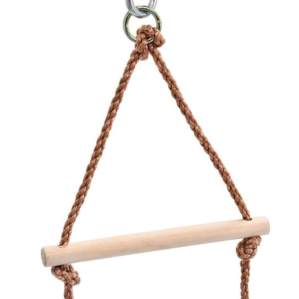 

wooden rope ladder multi rungs children climbing toy safe sports rope swing