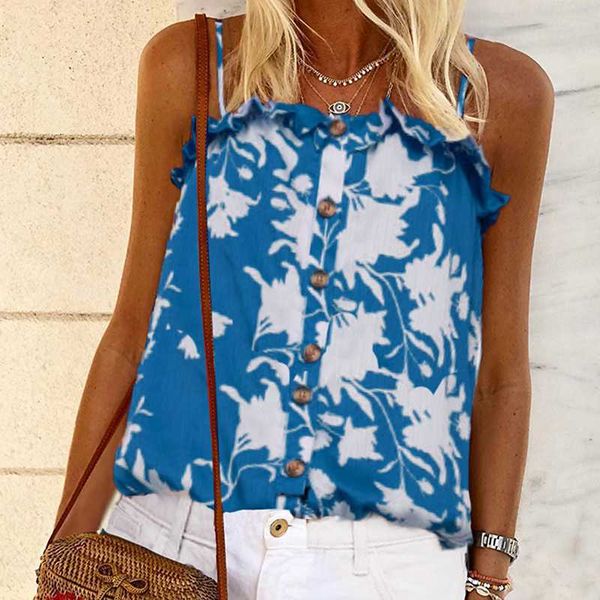 

ruffled blouse square neck summer chiffon blouse print shirt blusas mujer de moda 2020 womens and blouses clothes, White