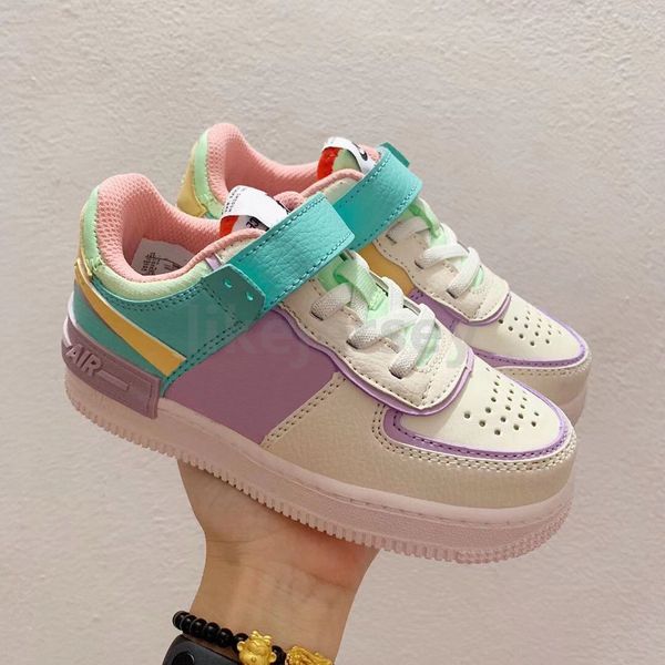 

new kids forces low кроссовки для мальчиков девочек тени тропических twist infant тренеры дети air one спорт кроссовки размер 26-35, Black