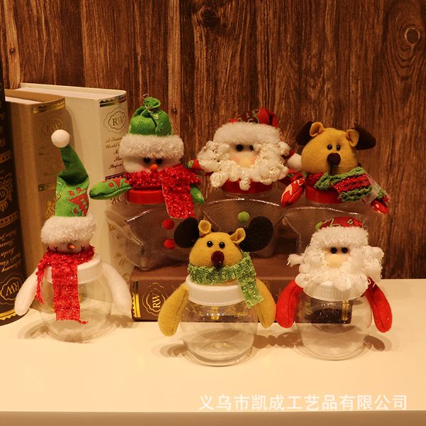 

new christmas decoration cloth doll candy transparent small round pentacle gift chocolate box