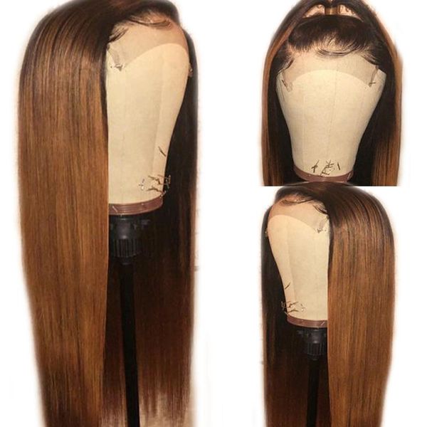 

straight 360 lace frontal human hair wigs with baby hair ombre remy hair pre plucked brazilian full lace front wigs, Black