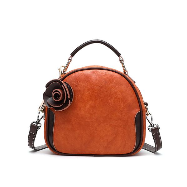 

luxury bags for women 2018 brand genuine leather women handbag vintage ladies shoulder messenger bag with flower bolsa feminina