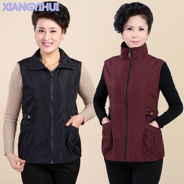 

2018 spring autumn women sleeveless jacket female vest slim coats plus size vest coat fashion korean mother waistcoat, Black;white