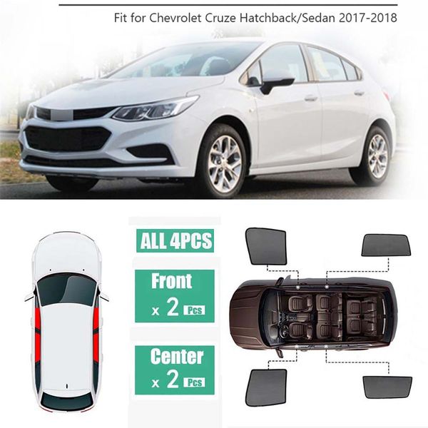 

side windows magnetic sun shade uv protection ray blocking mesh visor fit for cruze sedan/hatchback 2017 -2018