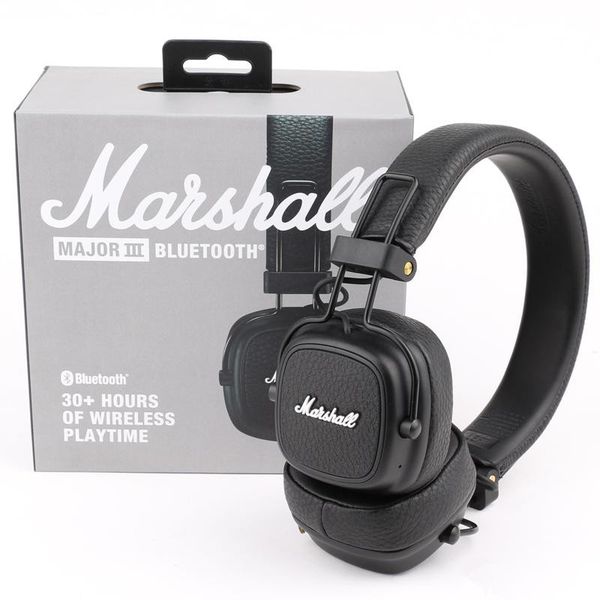 

selling marshall major iii 3.0 2.0 bluetooth wired headphones deep bass noise isolating wireds headset hi-fi support dhl ing